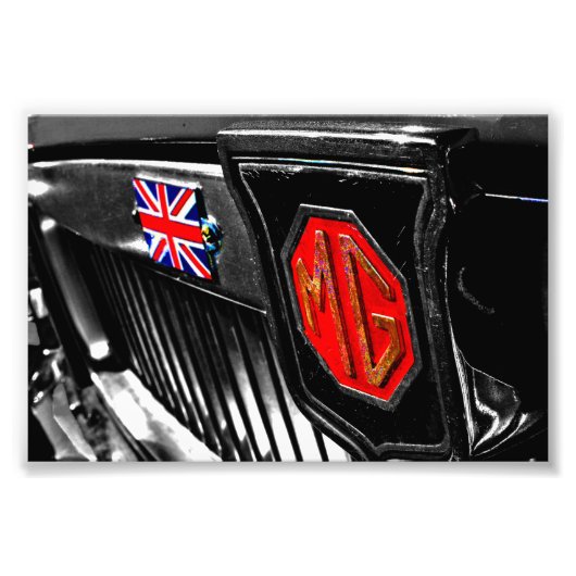 MG Classic British Sports Motor Car Foto Afdruk (Voorkant)