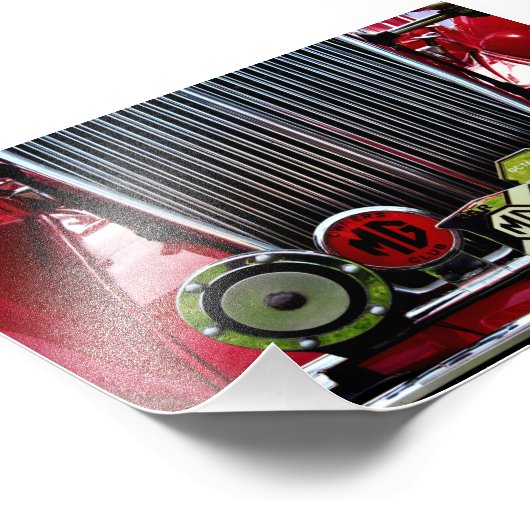 MG Classic British Sports Motor Car Foto Afdruk (Hoek)