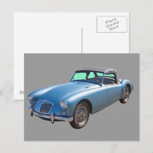 MG Converteerbaar Sportscar Briefkaart (Voorkant / Achterkant)