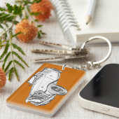 MG Converteerbare Antiek autoillustratie Sleutelhanger (Voorkant Rechts)