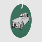 MG Converteerbare sportwagen Illustratie Ornament (voorkant)