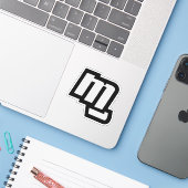 MG Fist Custom-Cut Sticker (Laptop met iPhone)