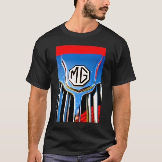 MG Klassieke Sport Motor Auto T-shirt (Voorkant)