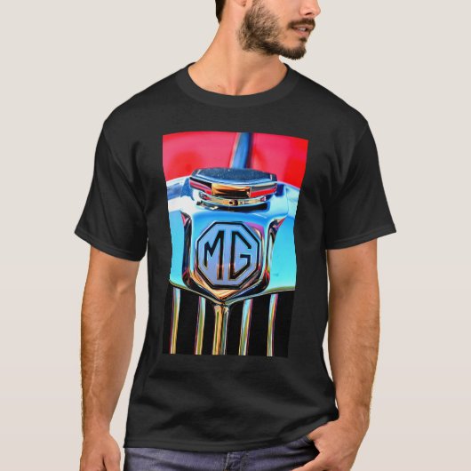 MG Klassieke Sport Motor Auto T-shirt (Voorkant)