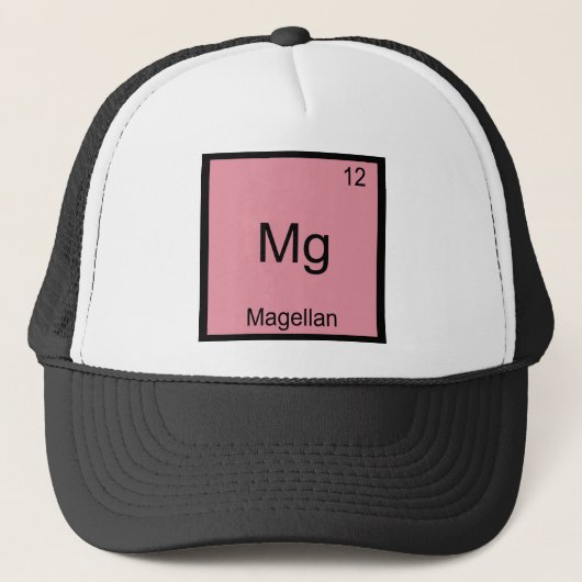 Mg - Magellan Grappige Chemie Element Symbool T-sh Trucker Pet (Voorkant)