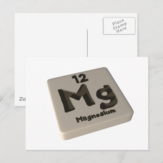 Mg magnesium briefkaart (Voorkant / Achterkant)