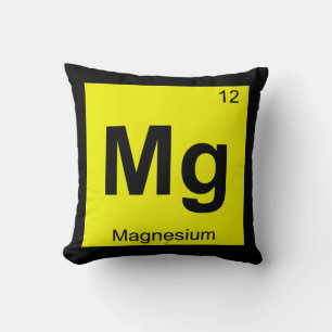 Mg - Magnesium Scheikunde Periodiek Systeem Symboo Kussen