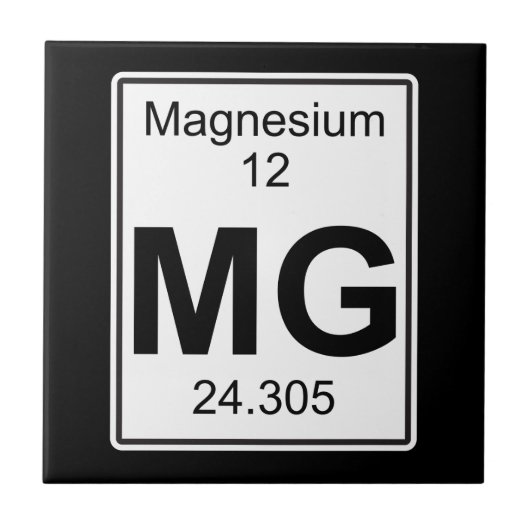 Mg - Magnesium Tegeltje (Voorkant)