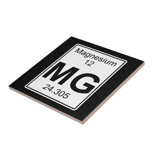 Mg - Magnesium Tegeltje (Zijkant)
