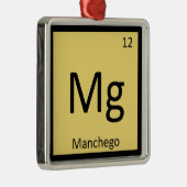 Mg - Manchego Cheese Chemistry Periodic Table Metalen Ornament (Rechts)