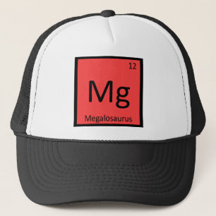 Mg - Megalosaurus Dinosaurus Chemisch Symbool Trucker Pet