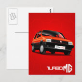 MG Metro Turbo Briefkaart (Voorkant / Achterkant)