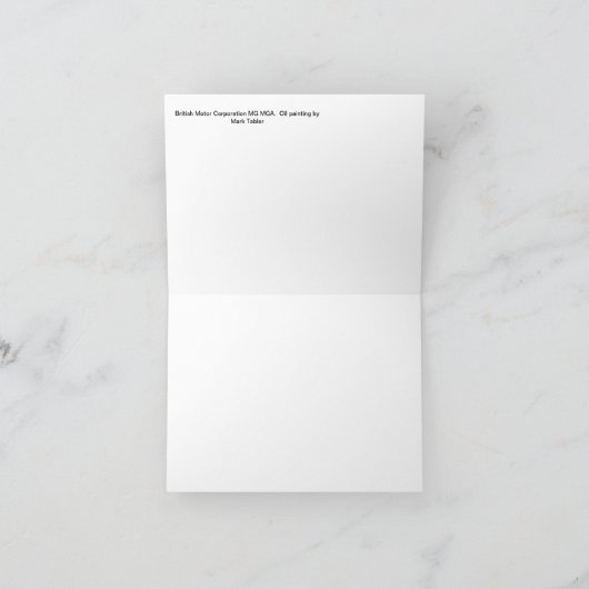 MG MGA-kaarten Kaart (Binnen)