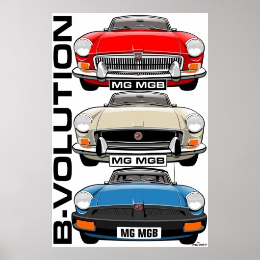 MG MGB-evolutie Poster (Voorkant)