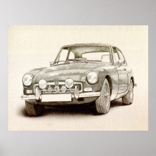 MG MGB MkII Poster (Voorkant)