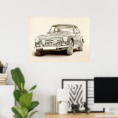 MG MGB MkII Poster (Thuiskantoor)