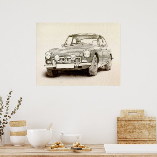 MG MGB MkII Poster (Keuken)