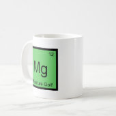 Mg - Midgetgolf Grappig Chemie Elementsymbool Koffiemok (Voorkant links)