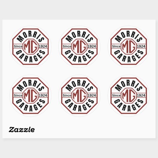 MG Morris Garages Classic Ronde Stickers (Vel)