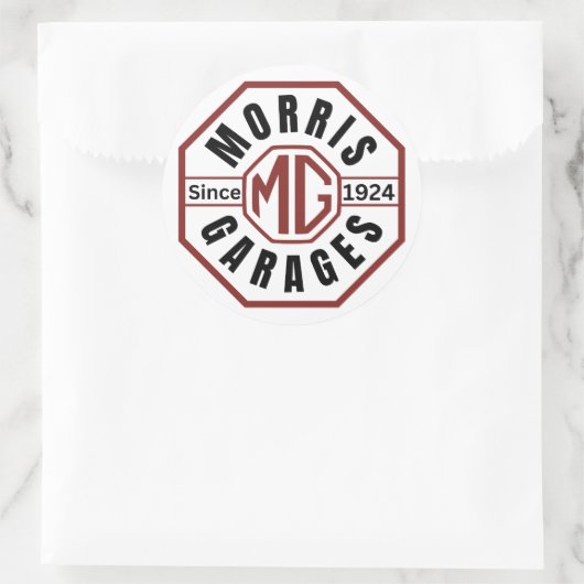 MG Morris Garages Classic Ronde Stickers (Tas)
