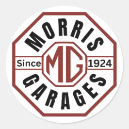 MG Morris Garages Ronde Sticker