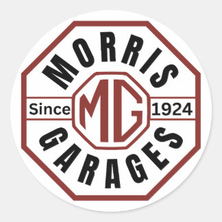 MG Morris Garages Ronde Sticker