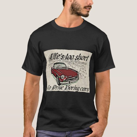 mg roadster is te kort t-shirt (Voorkant)