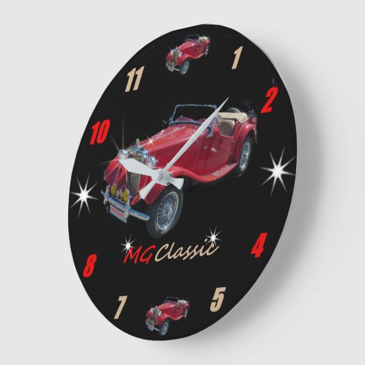 MG Roadster Wallclock Grote Klok (Hoek)