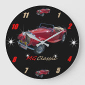 MG Roadster Wallclock Grote Klok (Voorkant)