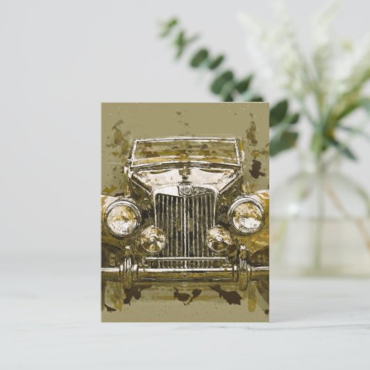  MG-sportauto Briefkaart (Staand voorkant)