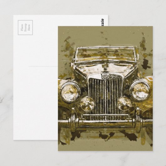  MG-sportauto Briefkaart (Voorkant / Achterkant)