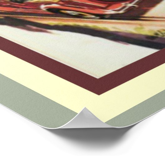  MG-sportauto en -Poster Poster (Hoek)