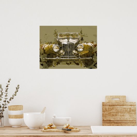  MG-sportauto Poster (Keuken)