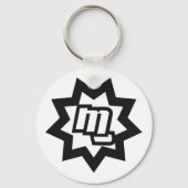 MG Symbool Sleutelhanger (B/W) (Voorkant)