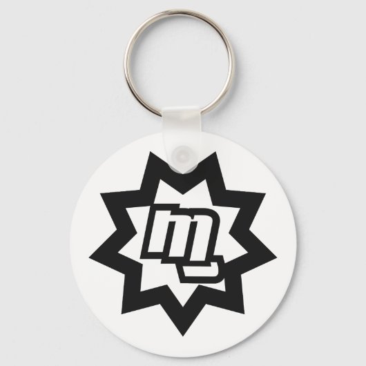 MG Symbool Sleutelhanger (B/W) (Voorkant)