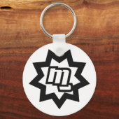 MG Symbool Sleutelhanger (B/W) (Voorkant)