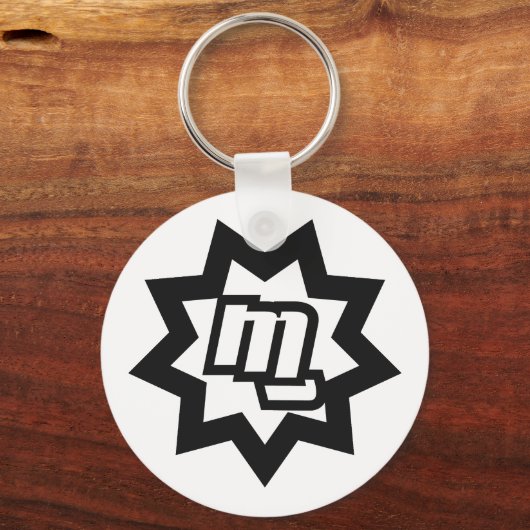 MG Symbool Sleutelhanger (B/W) (Voorkant)