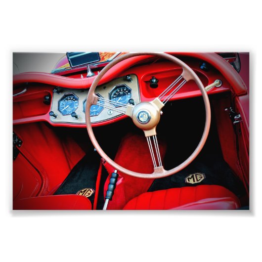 MG TA Classic Sportauto Interior Foto Afdruk (Voorkant)