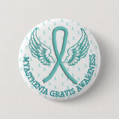 MG Warrior Angel Wings Awareness Ribbon Button (Voorkant)