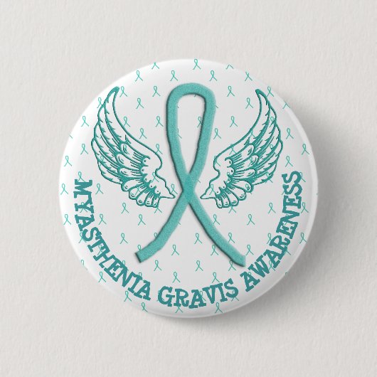 MG Warrior Angel Wings Awareness Ribbon Button (Voorkant)