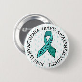 MG Warrior Awareness Ribbon Button (Voorkant /achterkant)