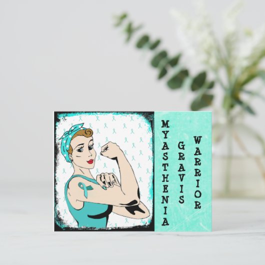 MG Warrior Lady Briefkaart (Staand voorkant)