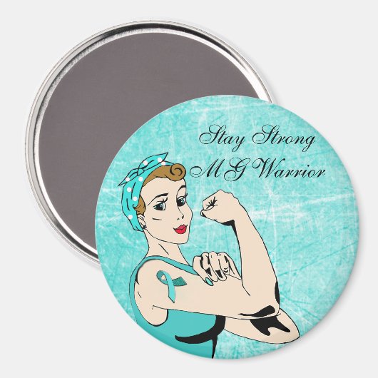 MG Warrior Myasthenia Gravis Warrior Magnet (Voorkant / Achterkant)