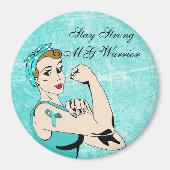 MG Warrior Myasthenia Gravis Warrior Magnet (Voorkant)