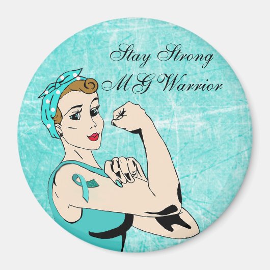 MG Warrior Myasthenia Gravis Warrior Magnet (Voorkant)