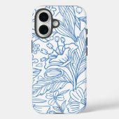 MG witte botanische patroon iPhone Case (Achterkant)