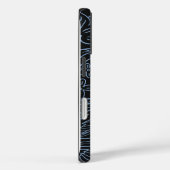 MG Zwart Botanisch Patroon IPhone case (Achterkant / Rechts)