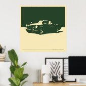 MGB, 1971 - British Racing Green on room Poster (Thuiskantoor)