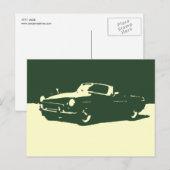 MGB, 1971 - Racing green on light briefkaart (Voorkant / Achterkant)