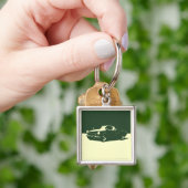 MGB, 1971 - Racing Green on light sleutelhanger (Hand)